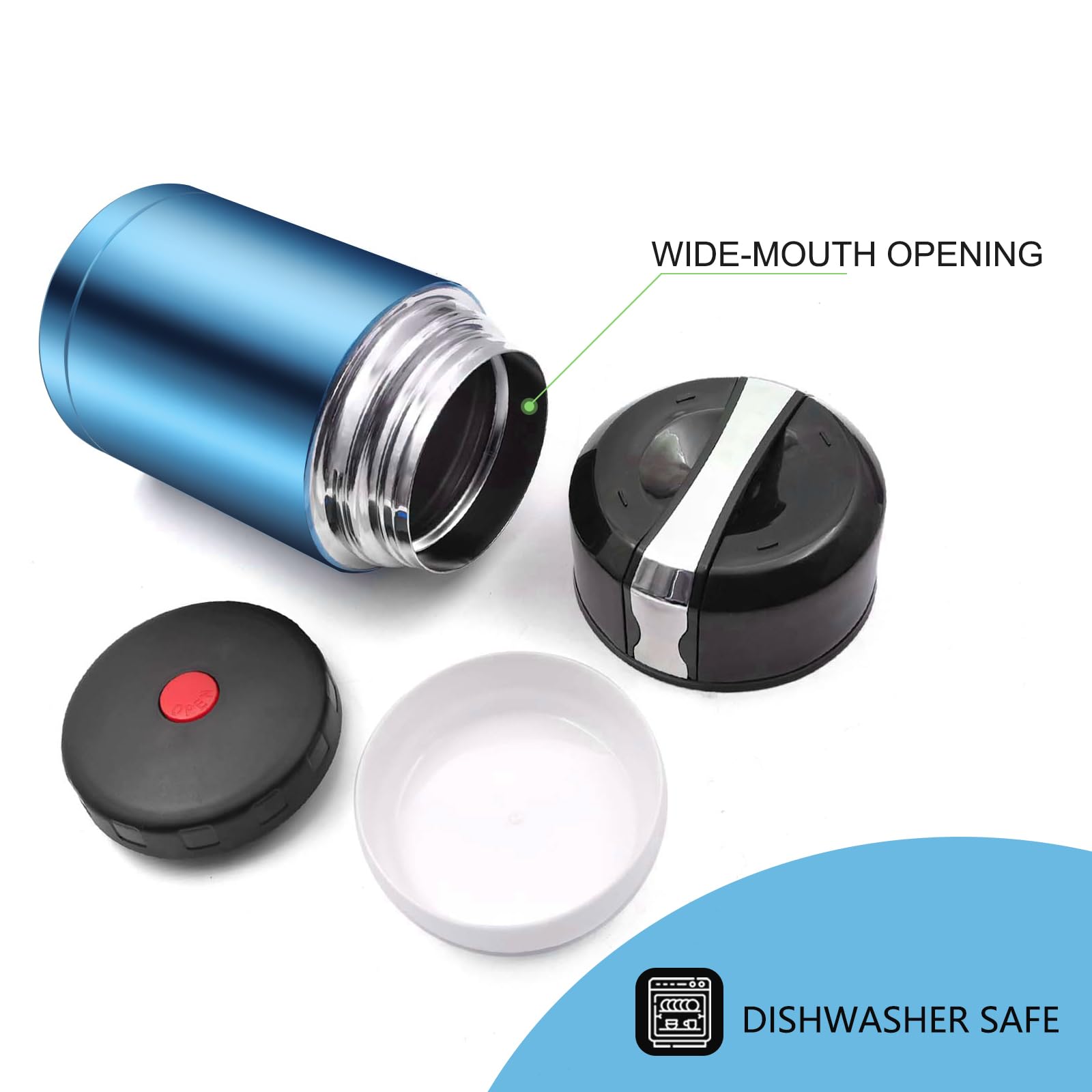 Zalaxt interior 304 stainless steel keeps soups and meals safe and fresh