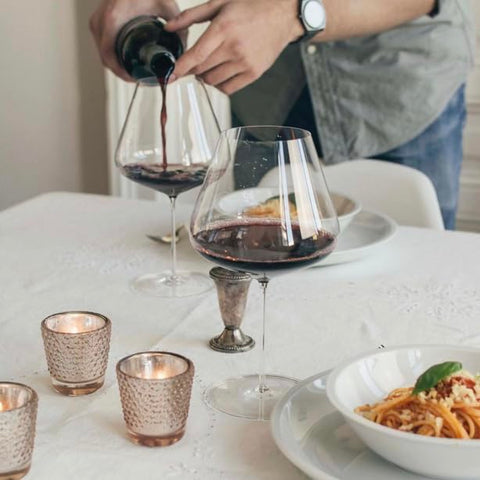 Zalto Denk'Art Burgundy red wine glass offers dishwasher-safe convenience.
