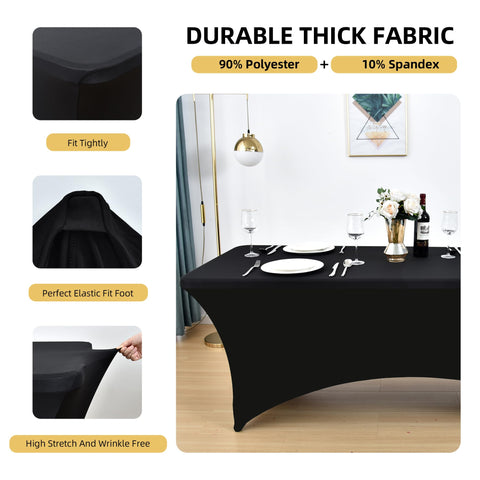 ZarzaaSik four-leg pockets secure the cover around table legs for a stable display.