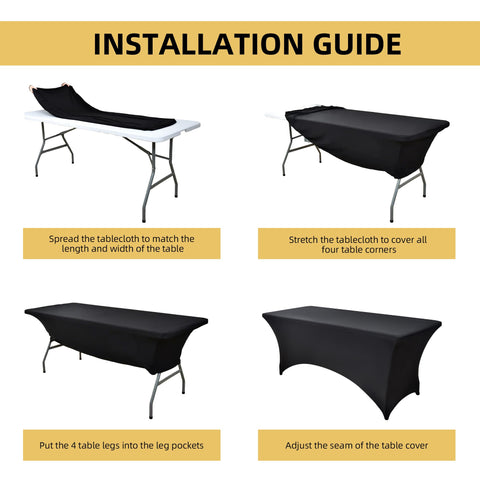 ZarzaaSik professional flat look on 6ft table for clean, polished presentations.