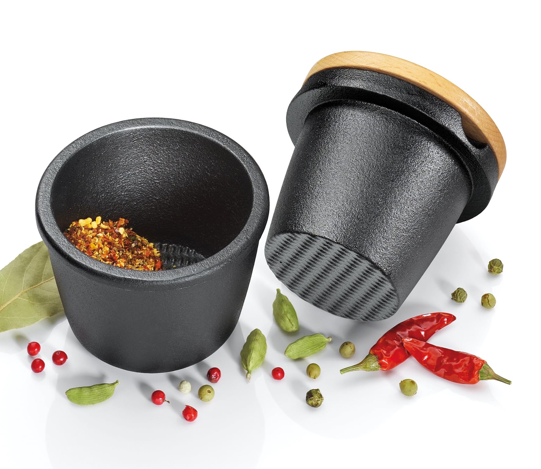 Zassenhaus kitchen-grade spice mill on counter ready for daily seasoning.
