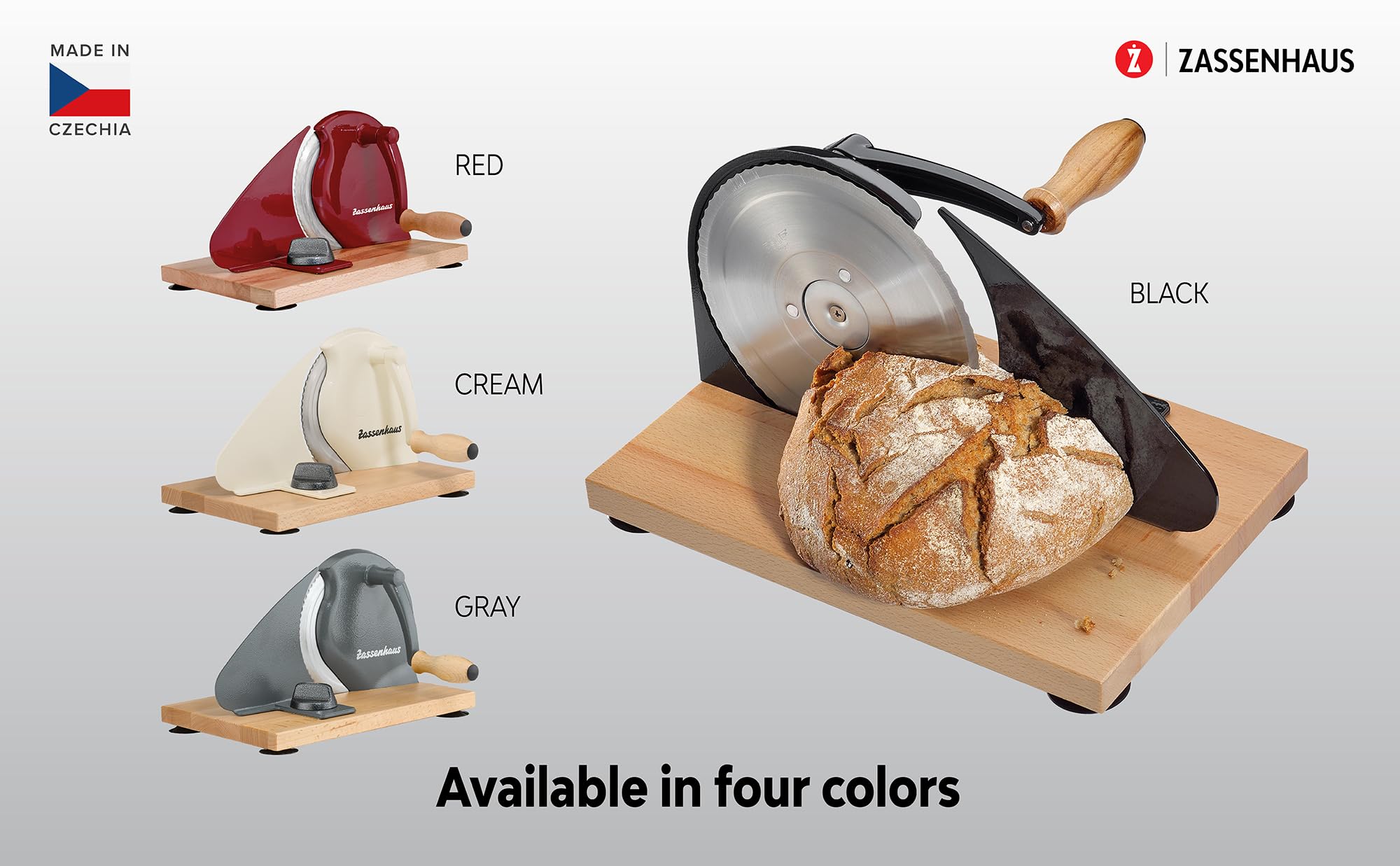 Adjustable base controls slice thickness up to 0.7 inches.