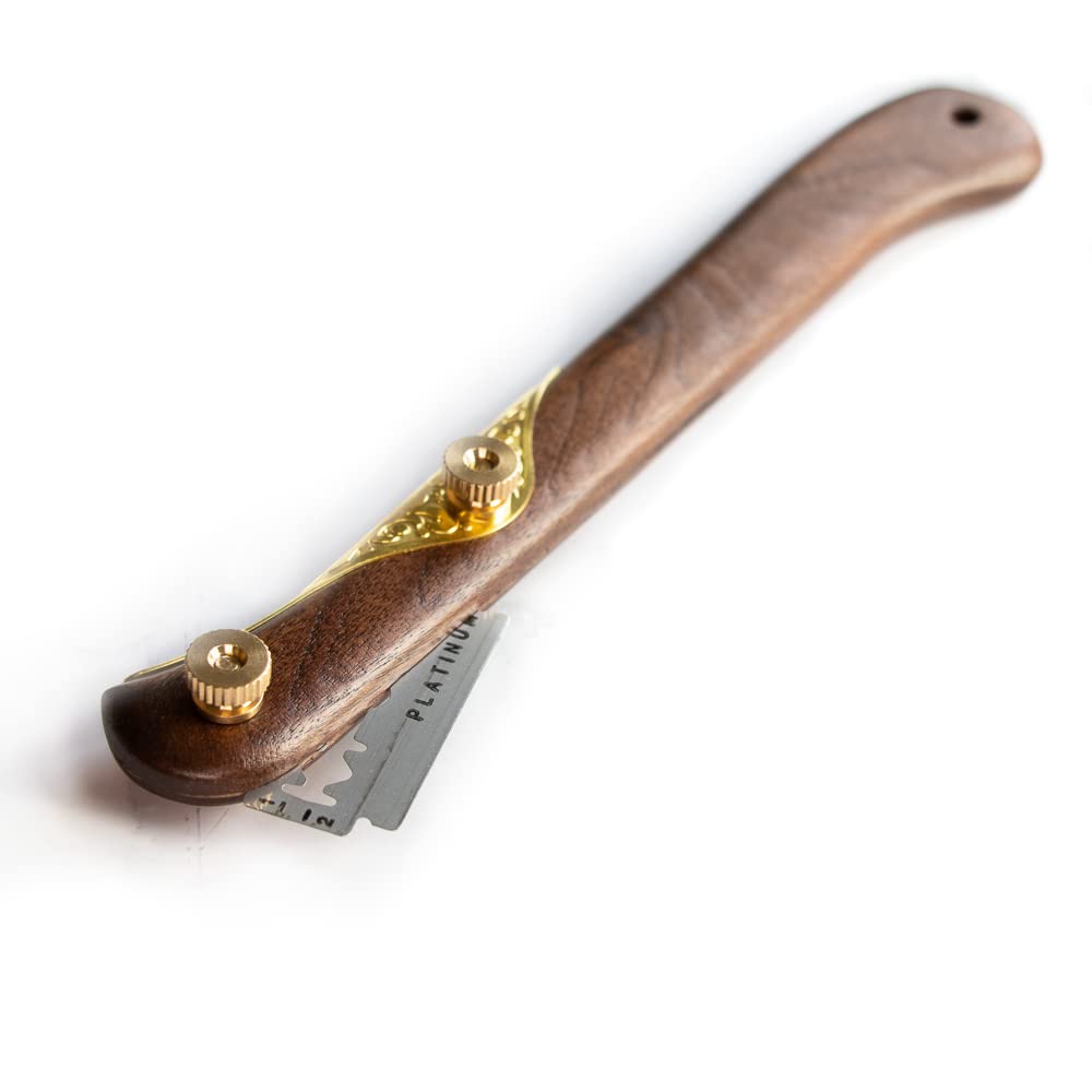 Zatoba bread lame side-angle display highlighting ergonomic grip and durable brass nuts