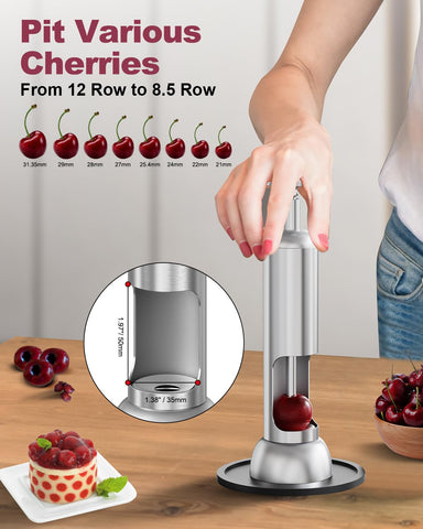Zattic Cherry Pitter 304 stainless steel body offers durable, corrosion-resistant design