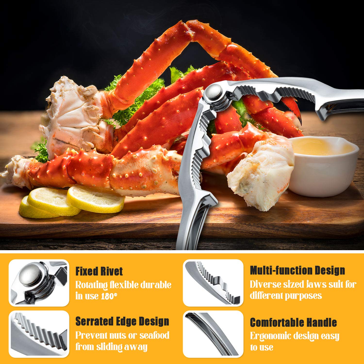 ZAUGONTW lobster crackers ideal for fast, mess-free shell cracking during seafood dinners.