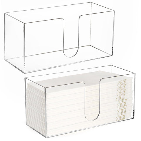 ZAVOOS two-pack acrylic towel holder on counter for organized towels