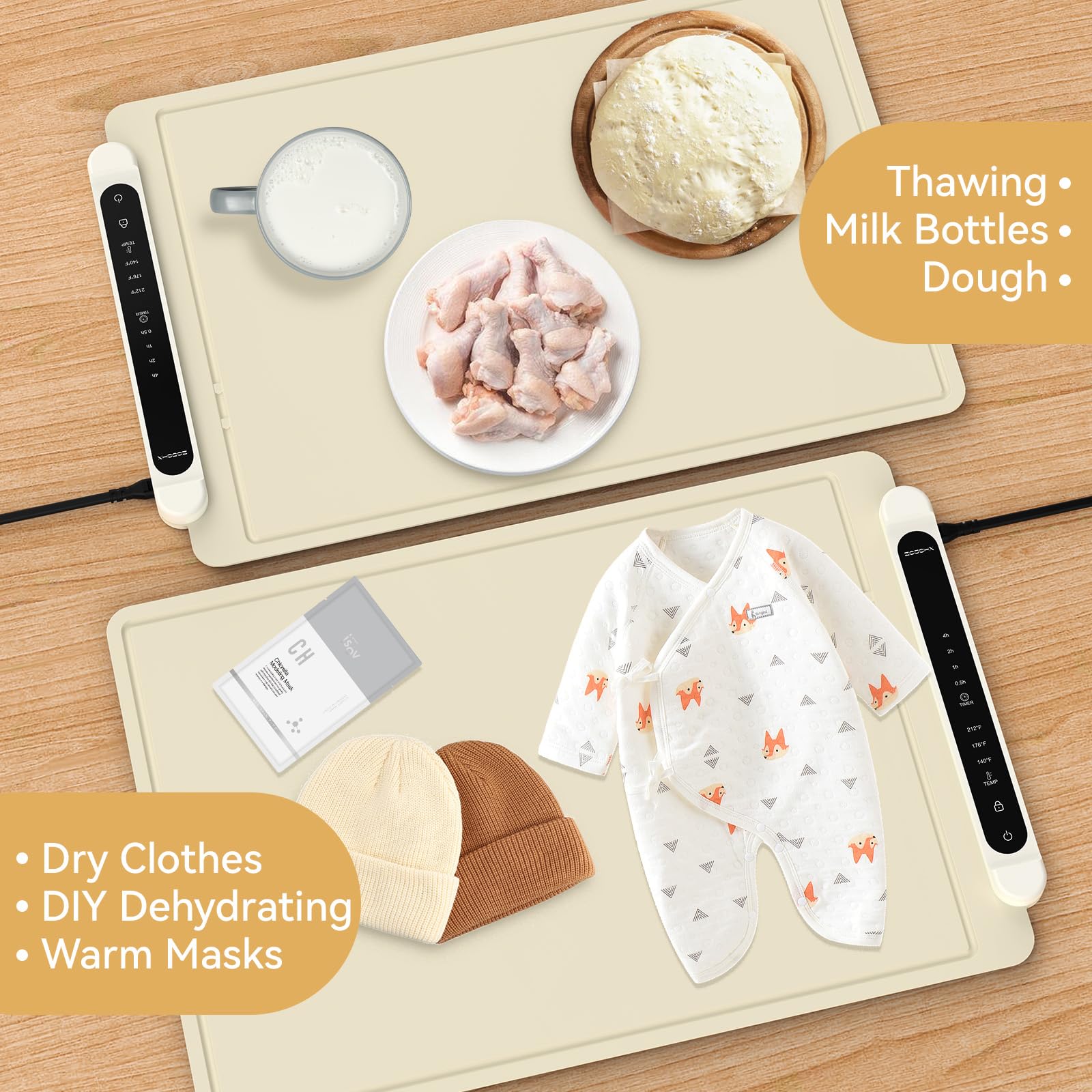 ZCJSHX warming mat safety features including child lock and auto shut-off