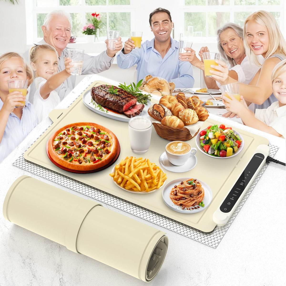 ZCJSHX food warming mat shows even heating for buffet service