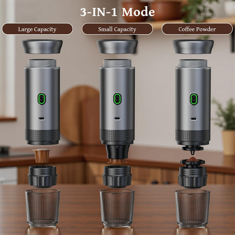 Zcyge portable espresso maker disassembles for quick cleaning after use