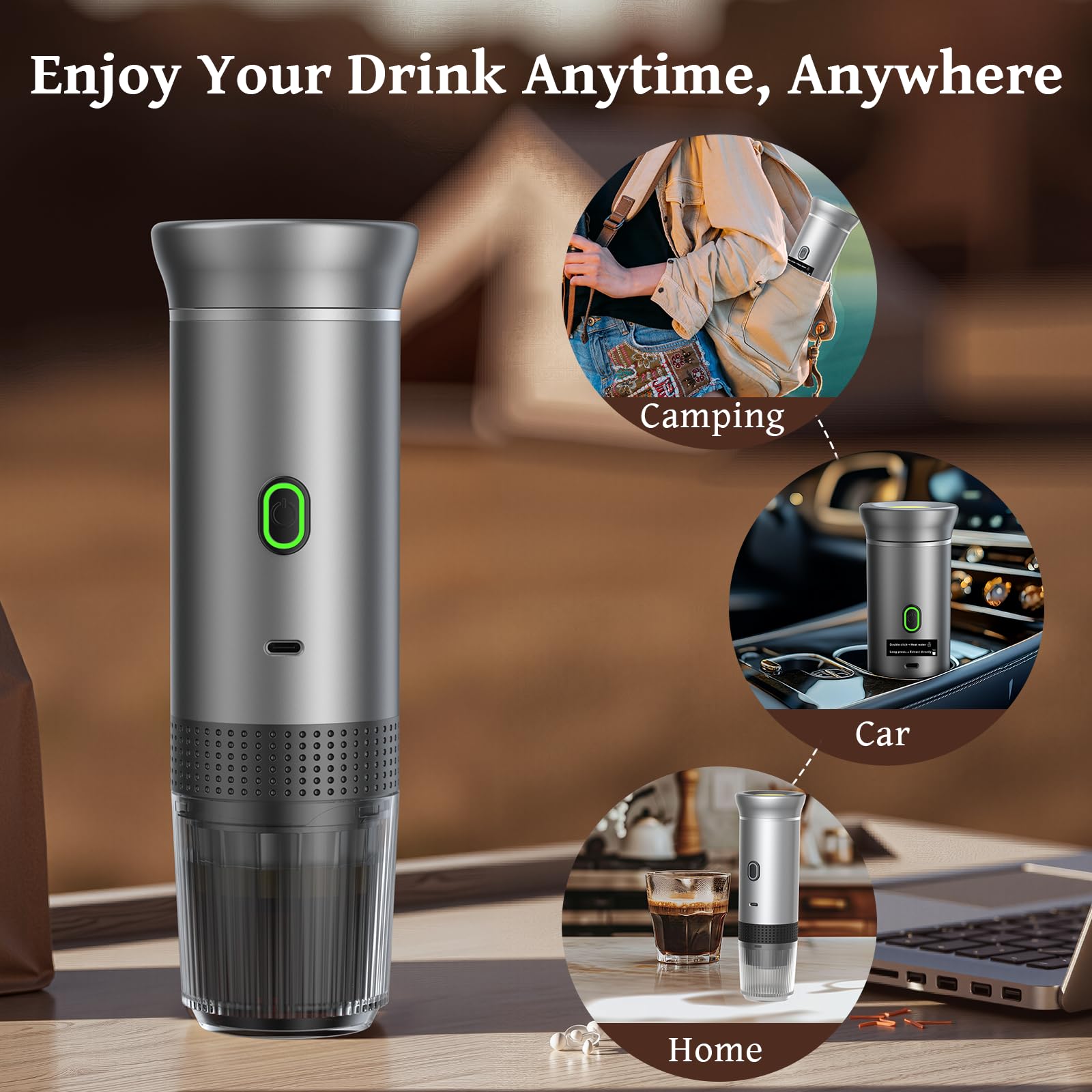 Zcyge one-touch operation for quick, simple espresso brewing