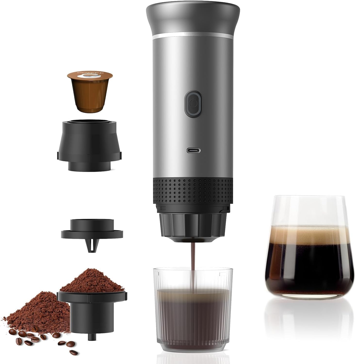 Zcyge portable espresso maker top view for travel