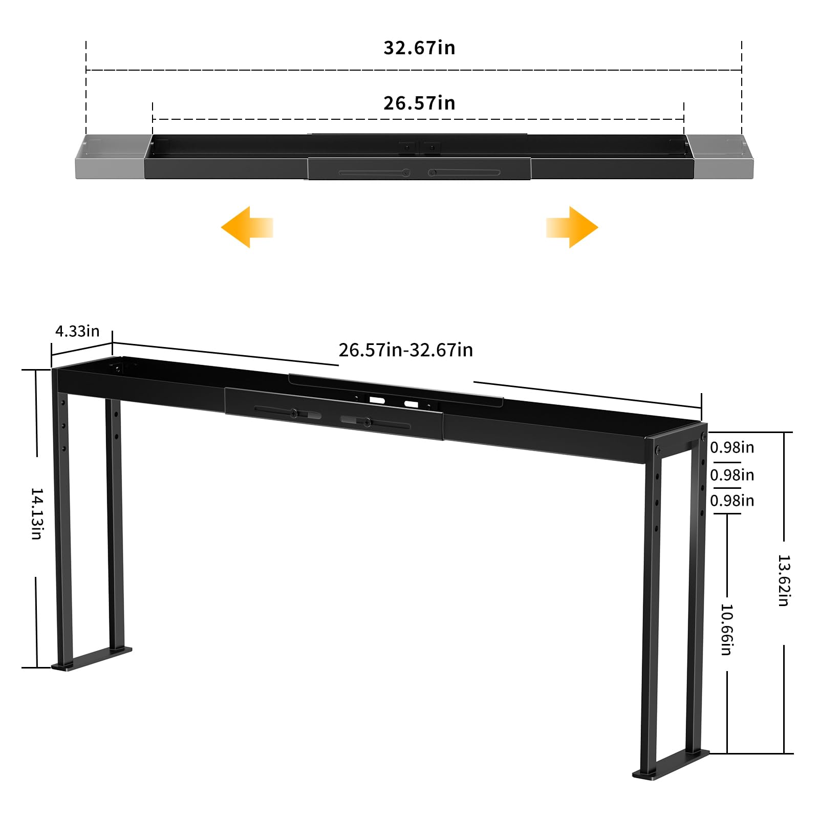 ZDDLOINP spice rack shelf durable aluminum and steel construction for long-lasting use.