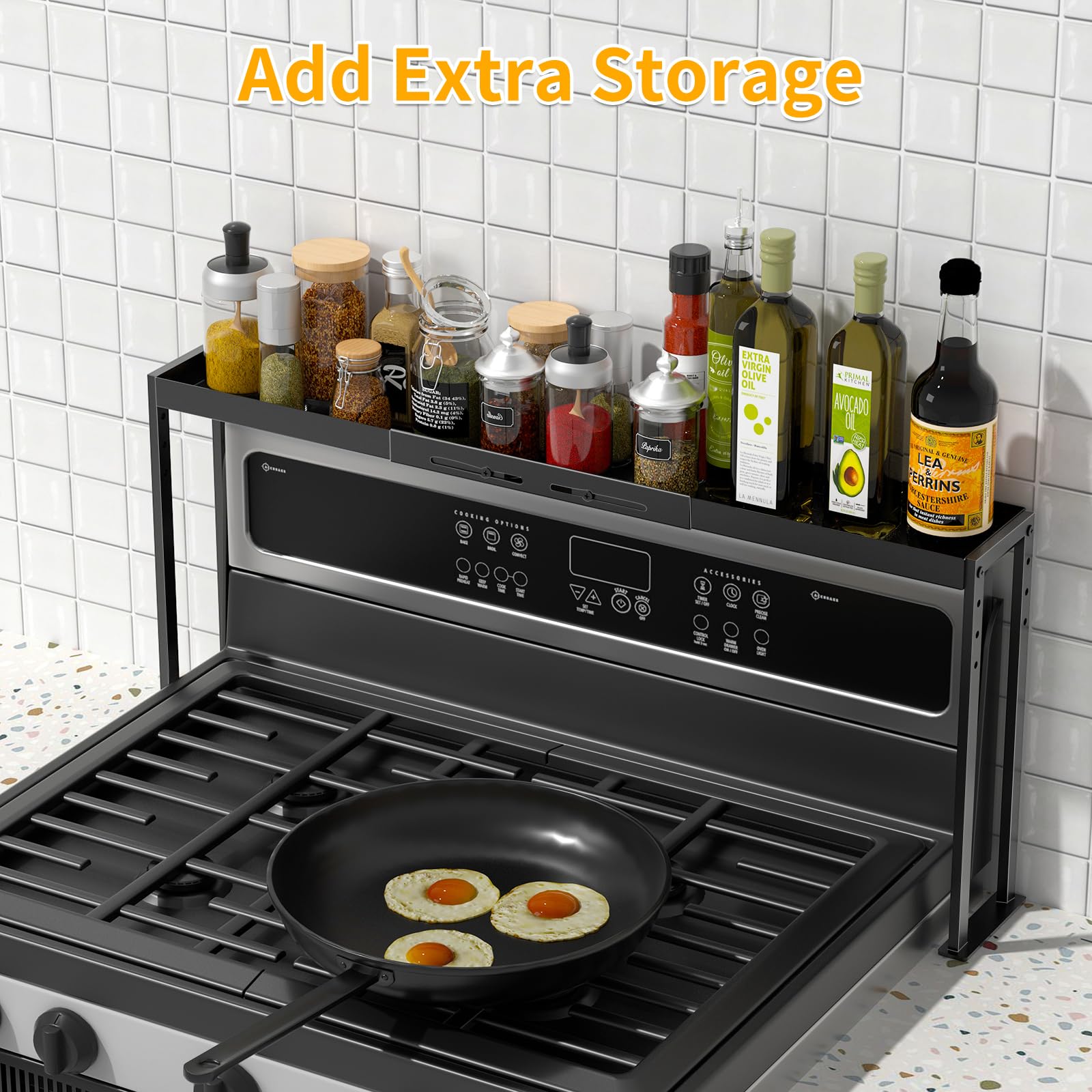 ZDDLOINP shelf bottom features anti-slip padding for bottle stability.
