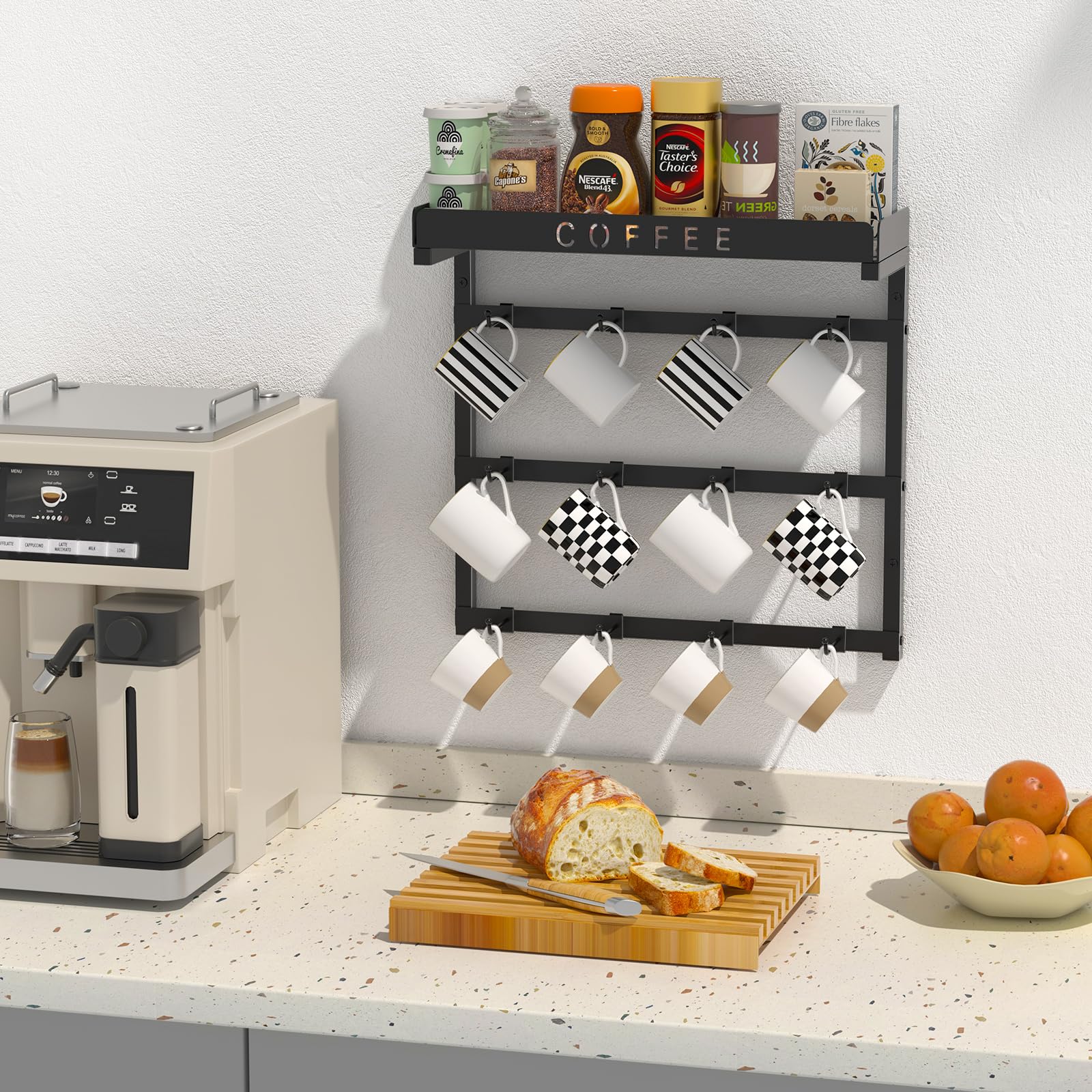 ZDDLOINP sturdy metal construction ensures secure mug support over time.