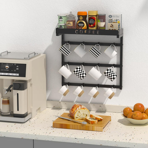 ZDDLOINP sturdy metal construction ensures secure mug support over time.