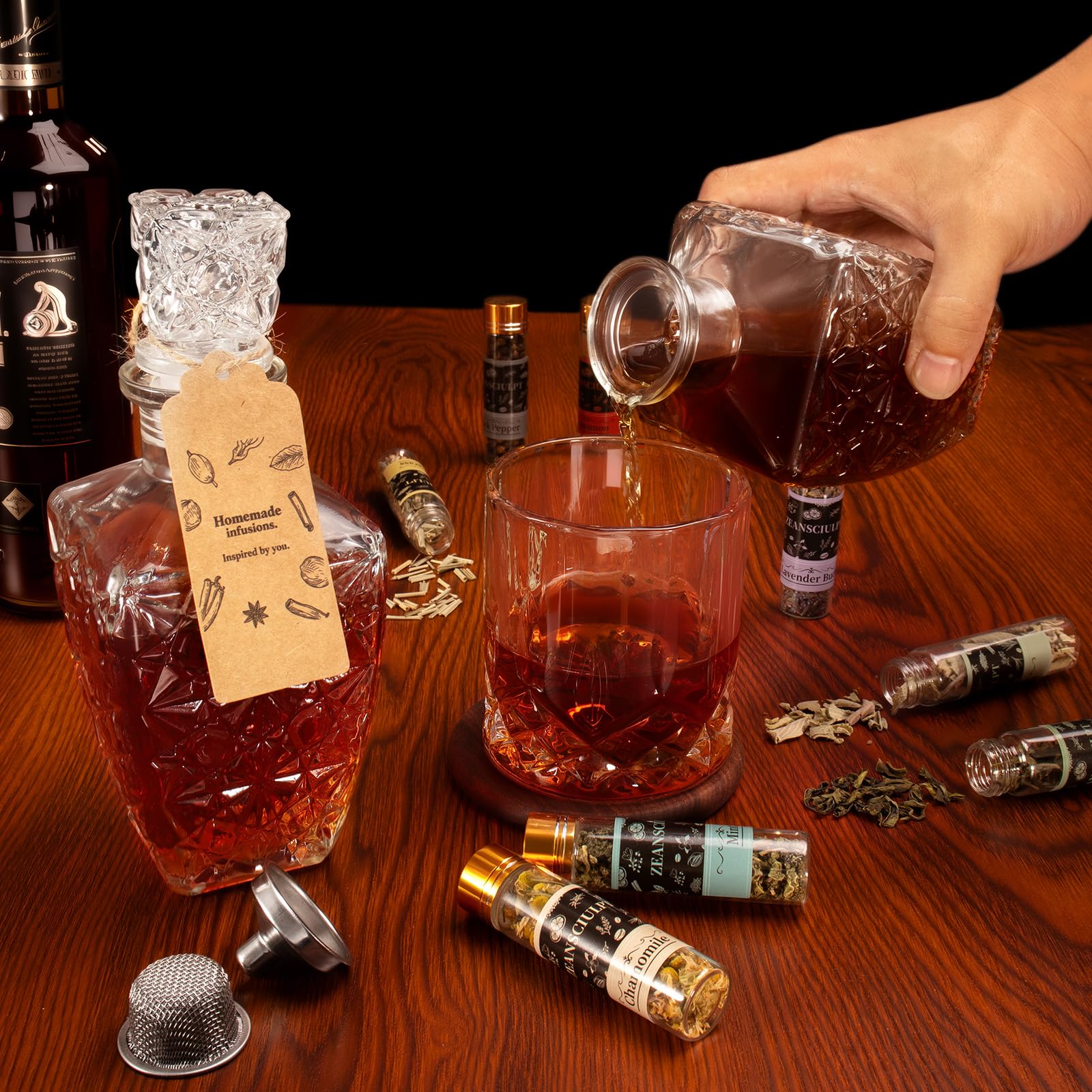 ZeanSciulpt cocktail jigger and stirring stick for at-home mixing