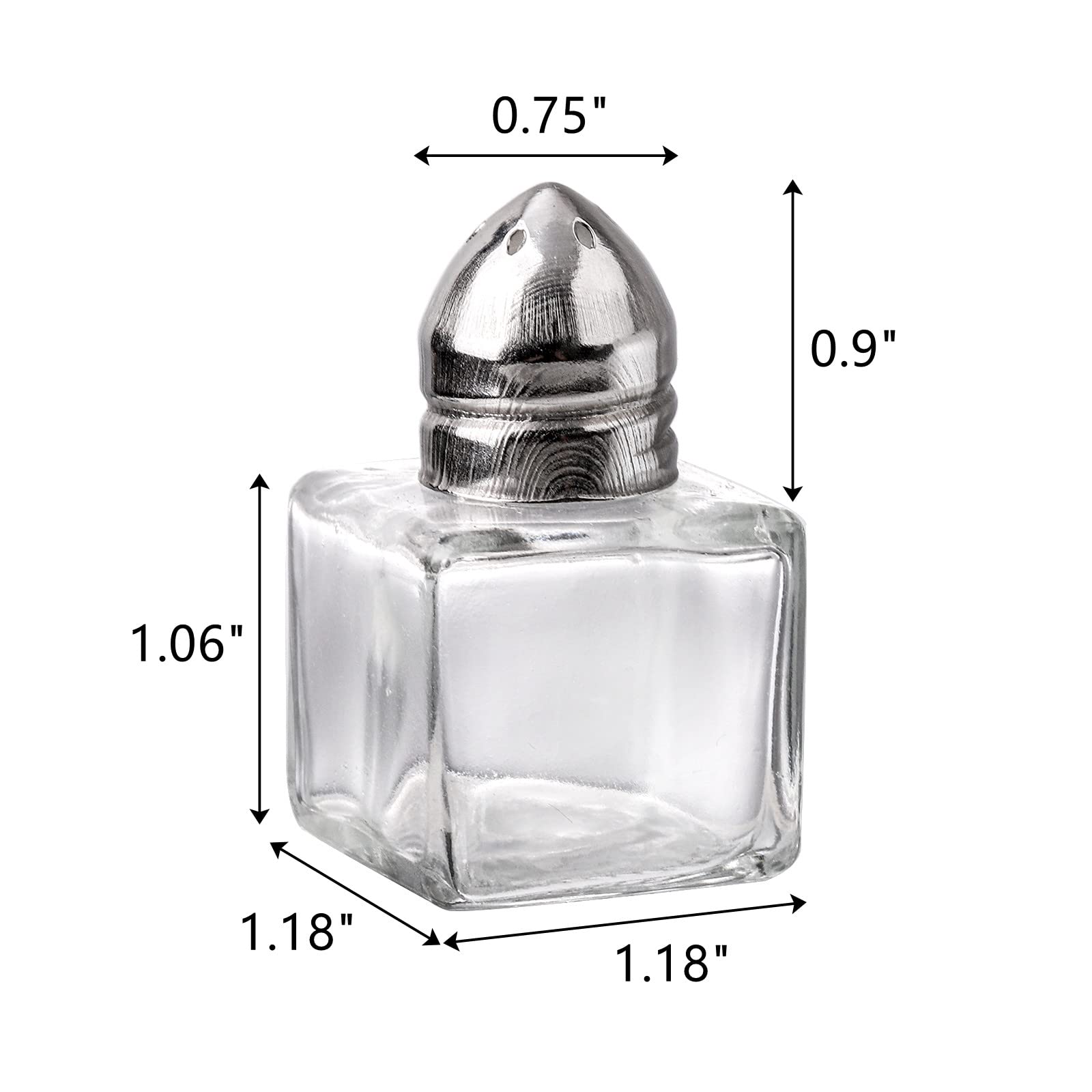 ZEAYEA 0.5 oz mini glass spice jars with lids, easy refill at table.