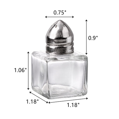 ZEAYEA 0.5 oz mini glass spice jars with lids, easy refill at table.