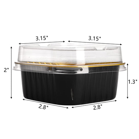 ZEAYEA baking cups with black exterior and gold interior for elegant desserts.