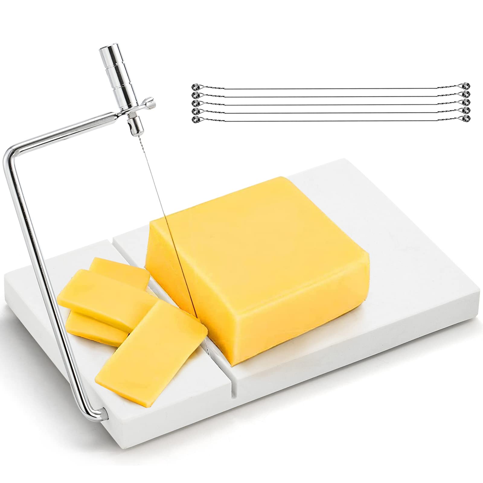 ZEAYEA cheese slicer marble slab 8x5 for clean, precise cuts