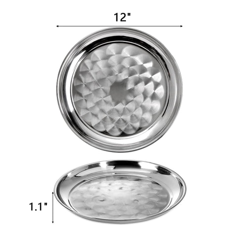 ZEAYEA stainless steel round tray ideal for bar display and elegant serving
