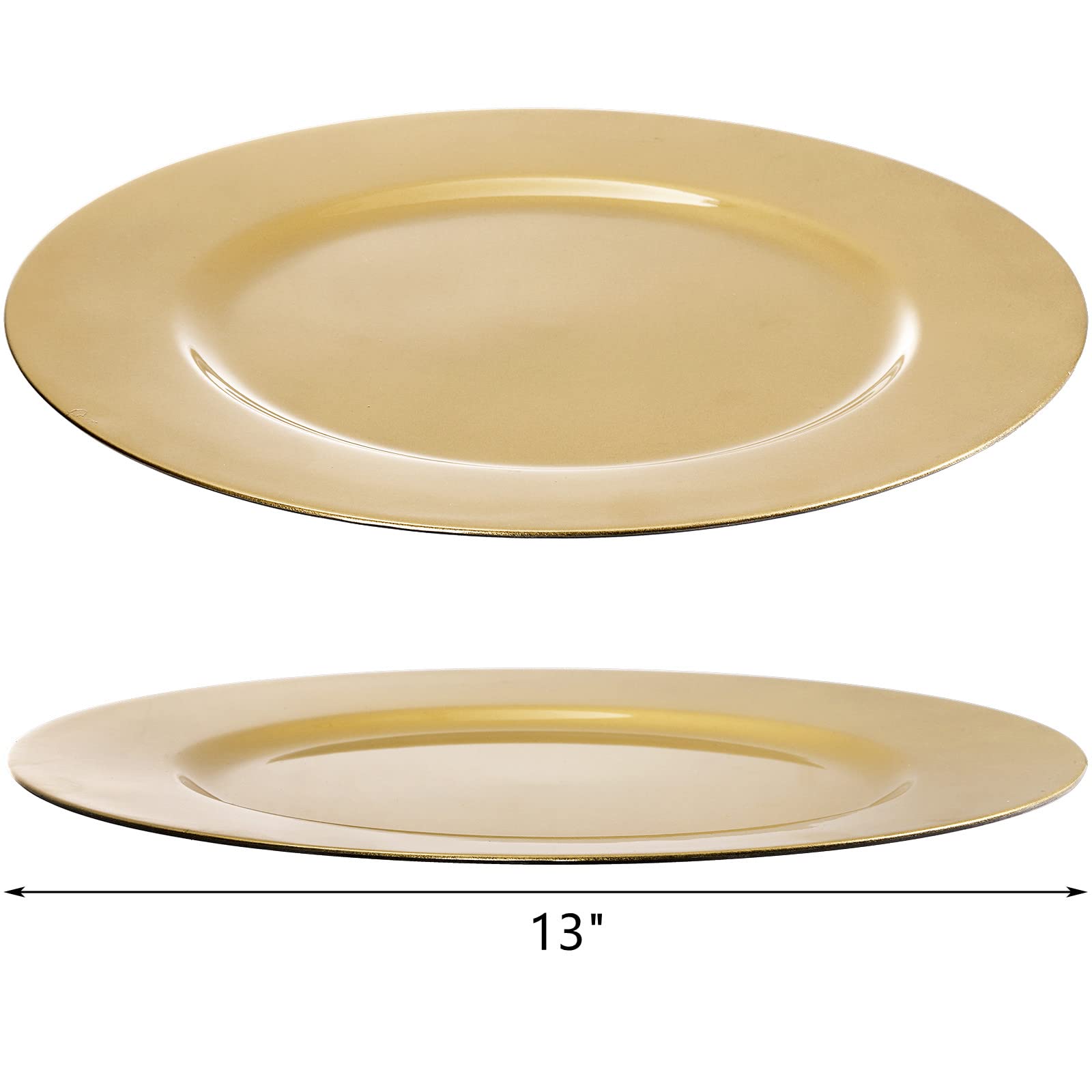 ZEAYEA gold charger plate on a stylish table setup for celebrations.