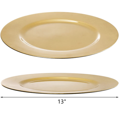 ZEAYEA gold charger plate on a stylish table setup for celebrations.
