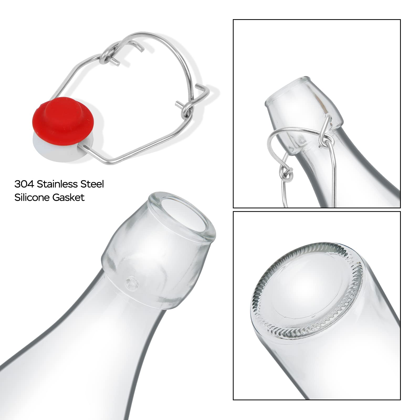 ZEBEIYU bottle detail highlighting thick silicone gasket for airtight seal