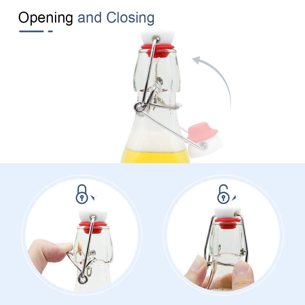 ZEBEIYU versatile 8oz bottle for beer, wine, syrups, or beverages.