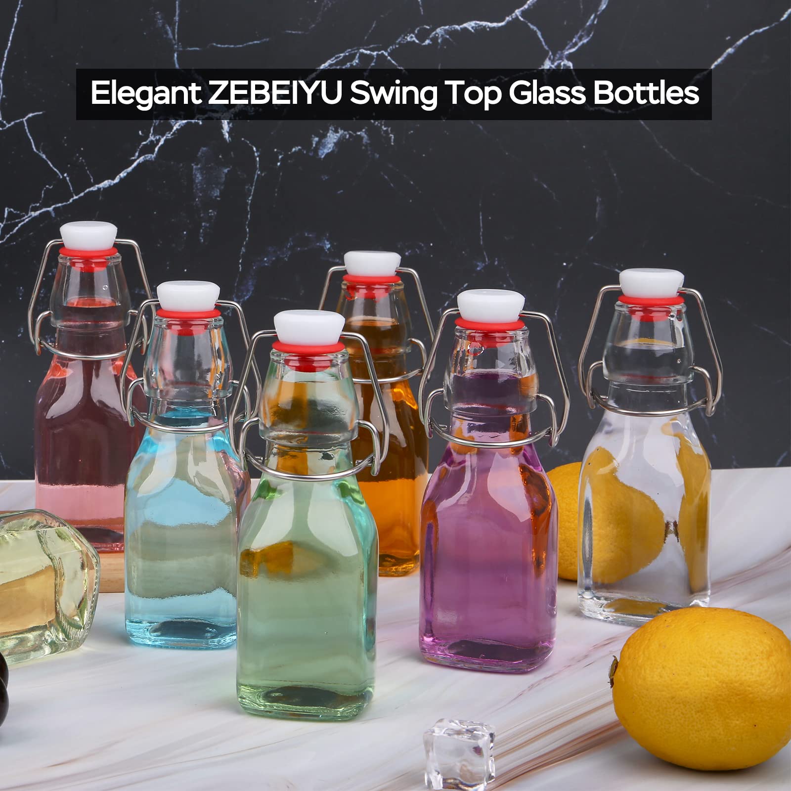 ZEBEIYU swing-top bottle suitable for kefir, soda, and beverages.