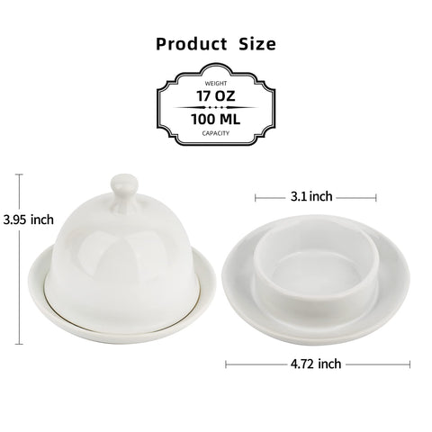 ZEBERBO butter dish with water-seal rim for longer freshness.