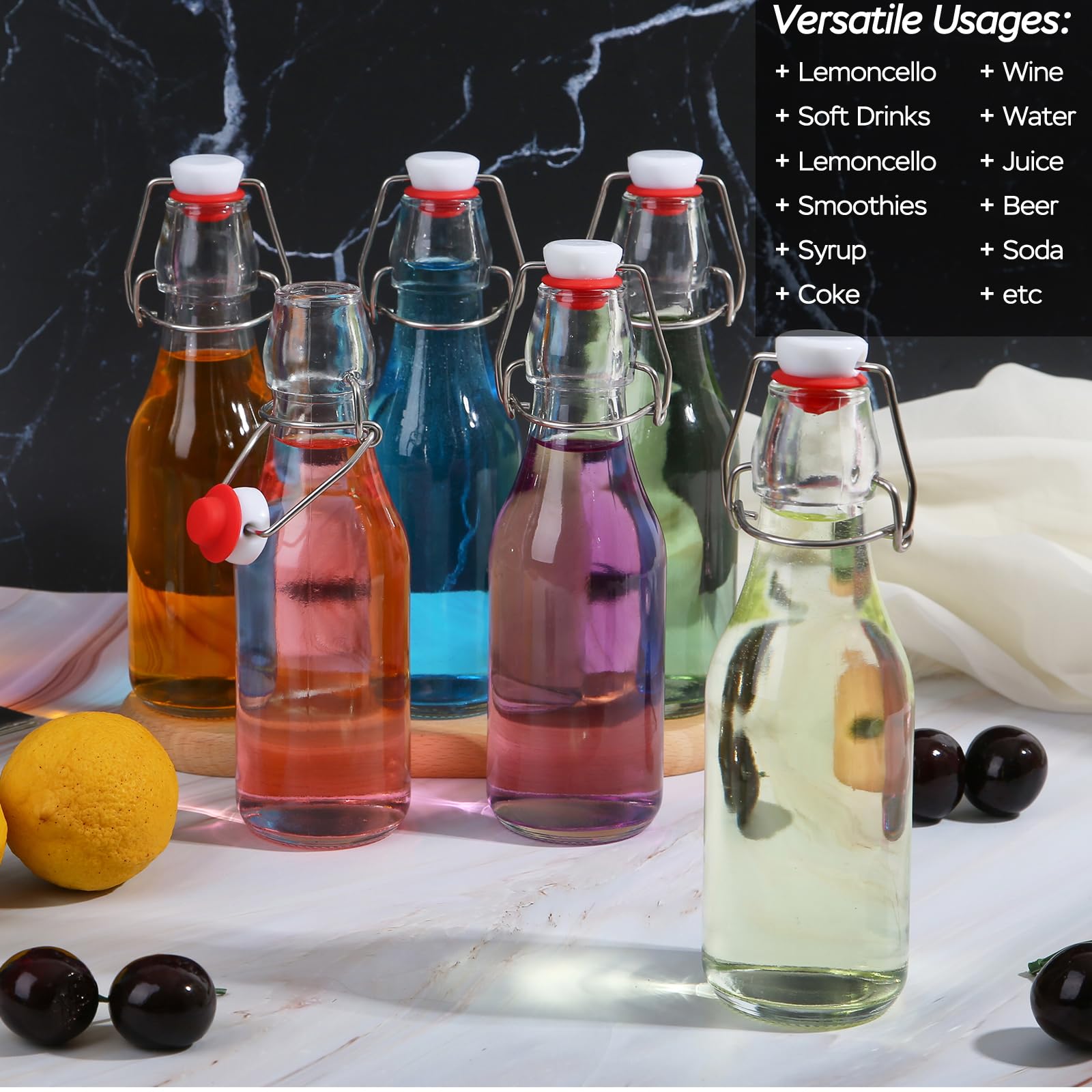 ZEBEIYU oil and vinegar bottle with seal for freshness