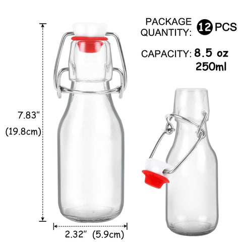 ZEBEIYU vanilla extract bottle with swing-top lid for freshness