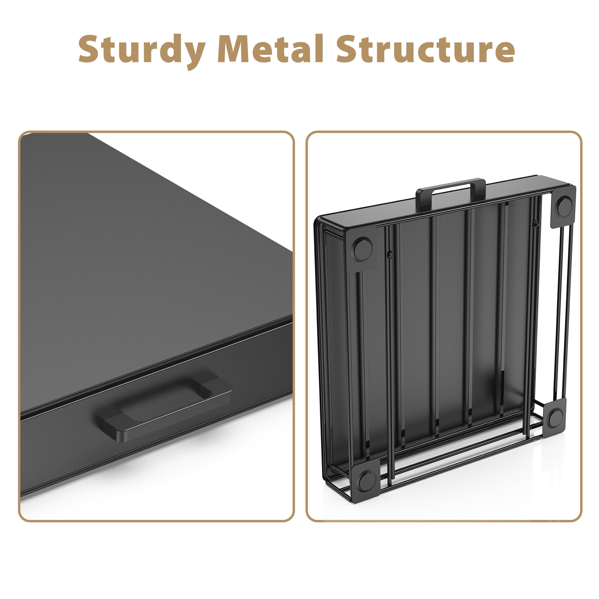 ZECENN dimensions 13x13x3 inches fit under most Keurig machines