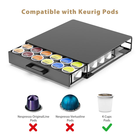 ZECENN drawer pulled-out stability prevents tipping while loading pods