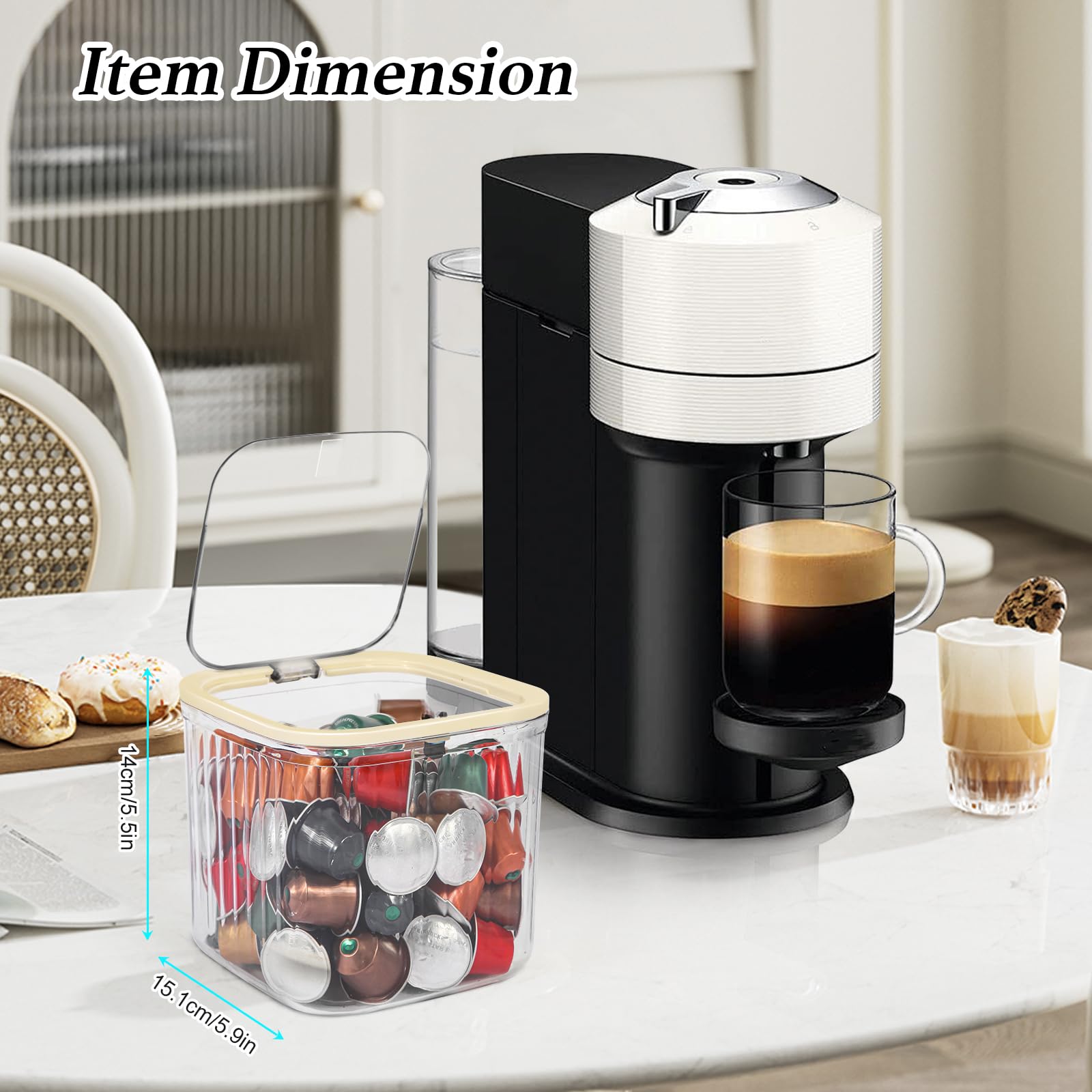 ZECENN clear bin ideal for pantry and kitchen organization