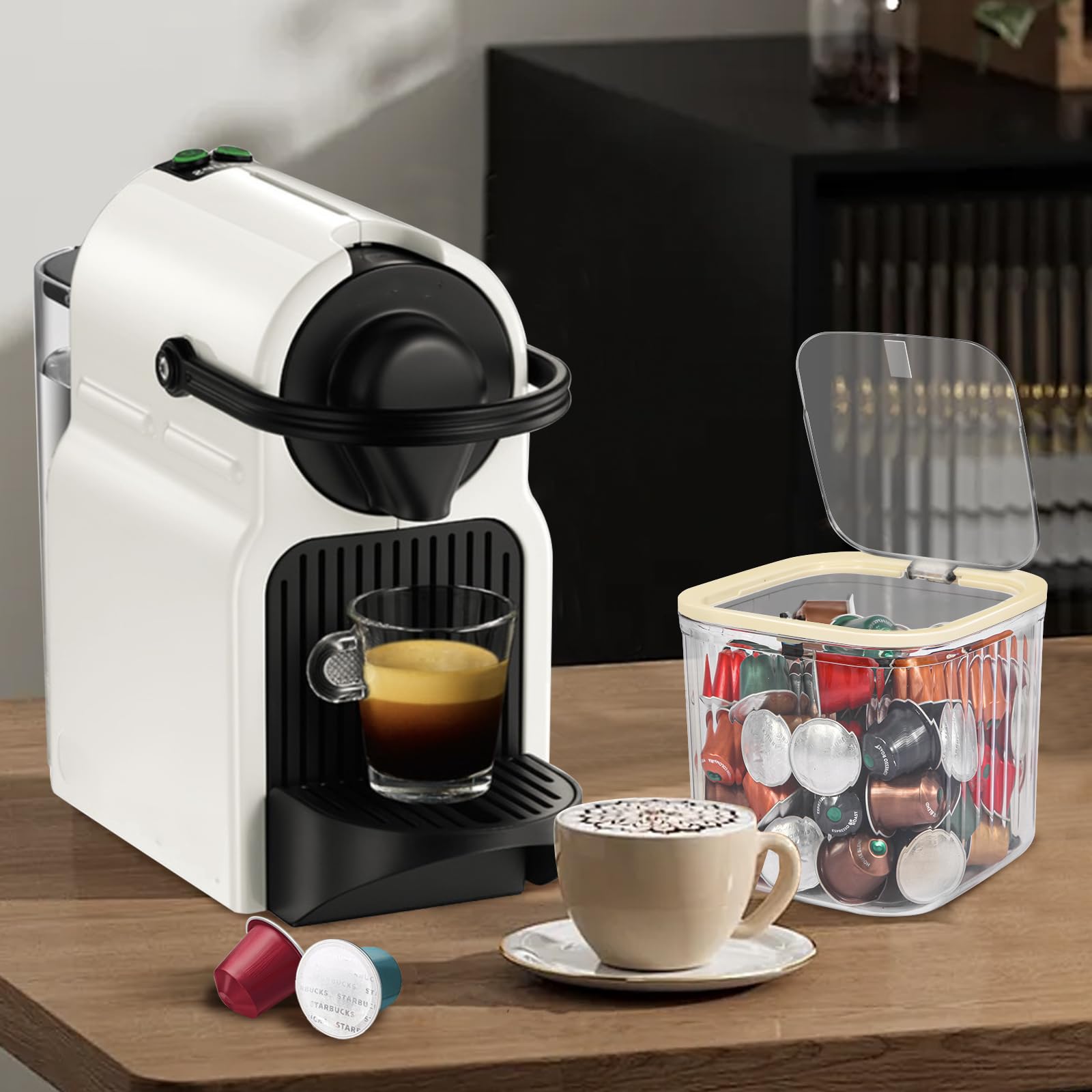 ZECENN pod storage drawer view showing pod variety for quick selection