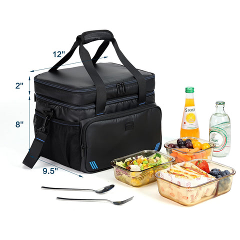 ZEEMO Soft Cooler Bag folded compactly for storage after use.