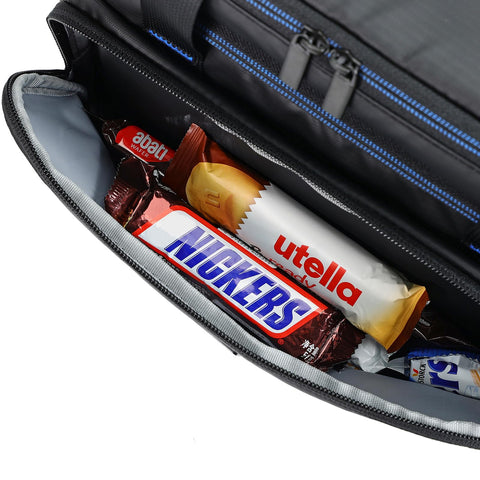 ZEEMO Soft Cooler Bag front zip pocket and side mesh pockets offer quick access and organization.
