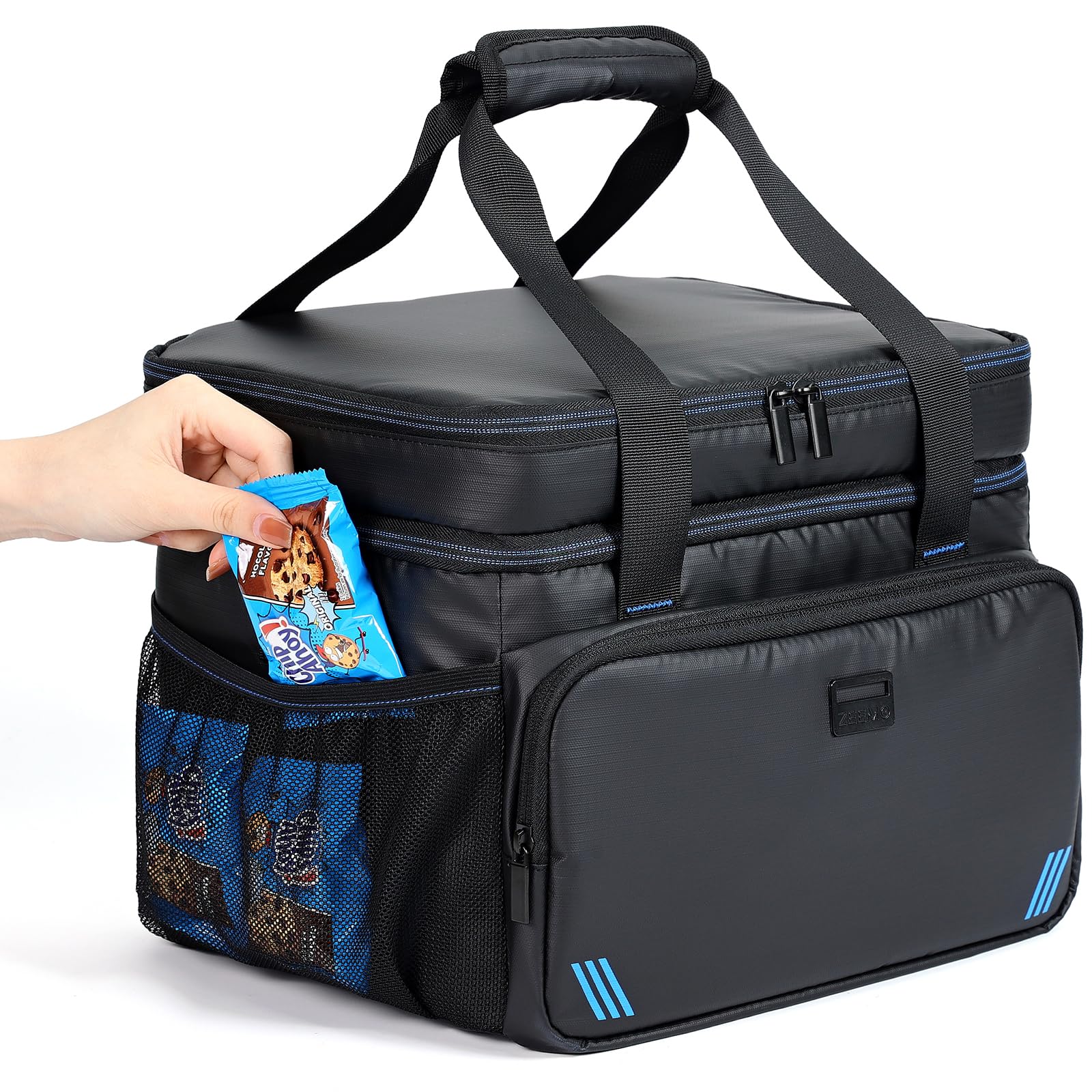 ZEEMO Soft Cooler Bag waterproof exterior with leak-proof lining helps prevent spills.