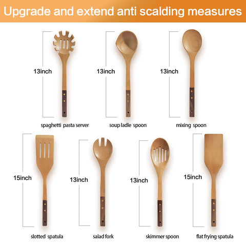 Zeikiwe slotted spatula with extended 15-inch handle for draining and lifting.