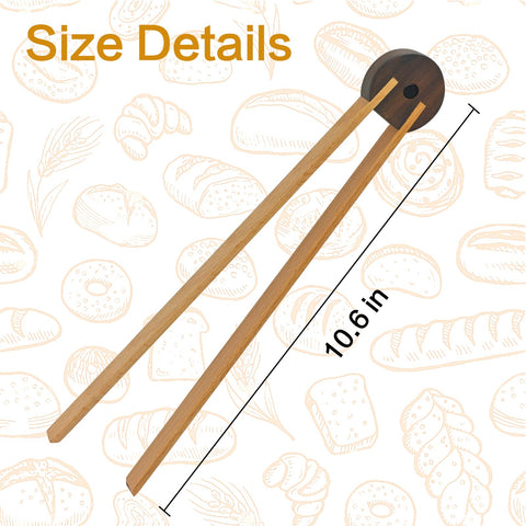 Zeikiwe wooden tongs made of beech and walnut for durable, splinter-free handling