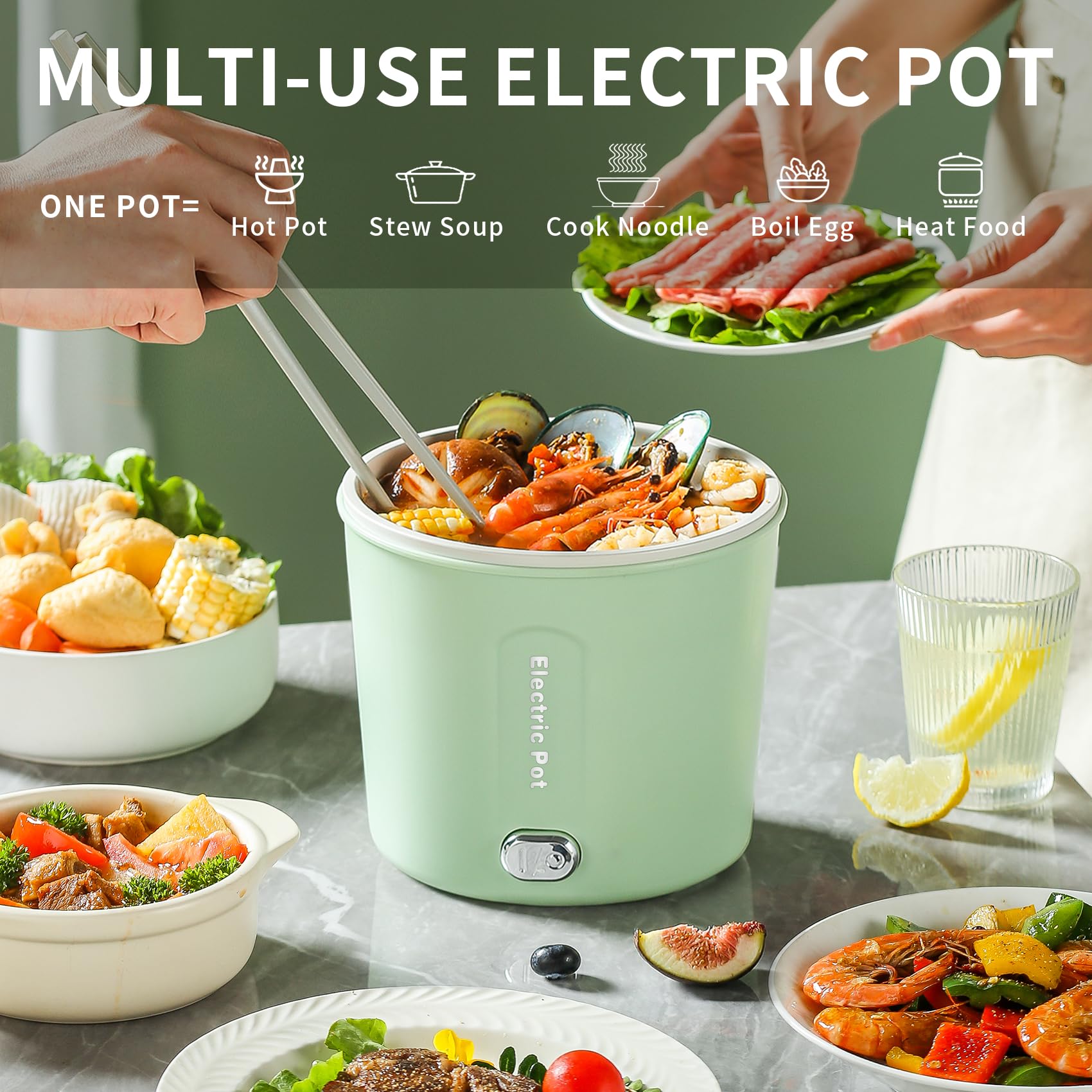 Zelarca compact portable pot ideal for dorms, offices, and travel.