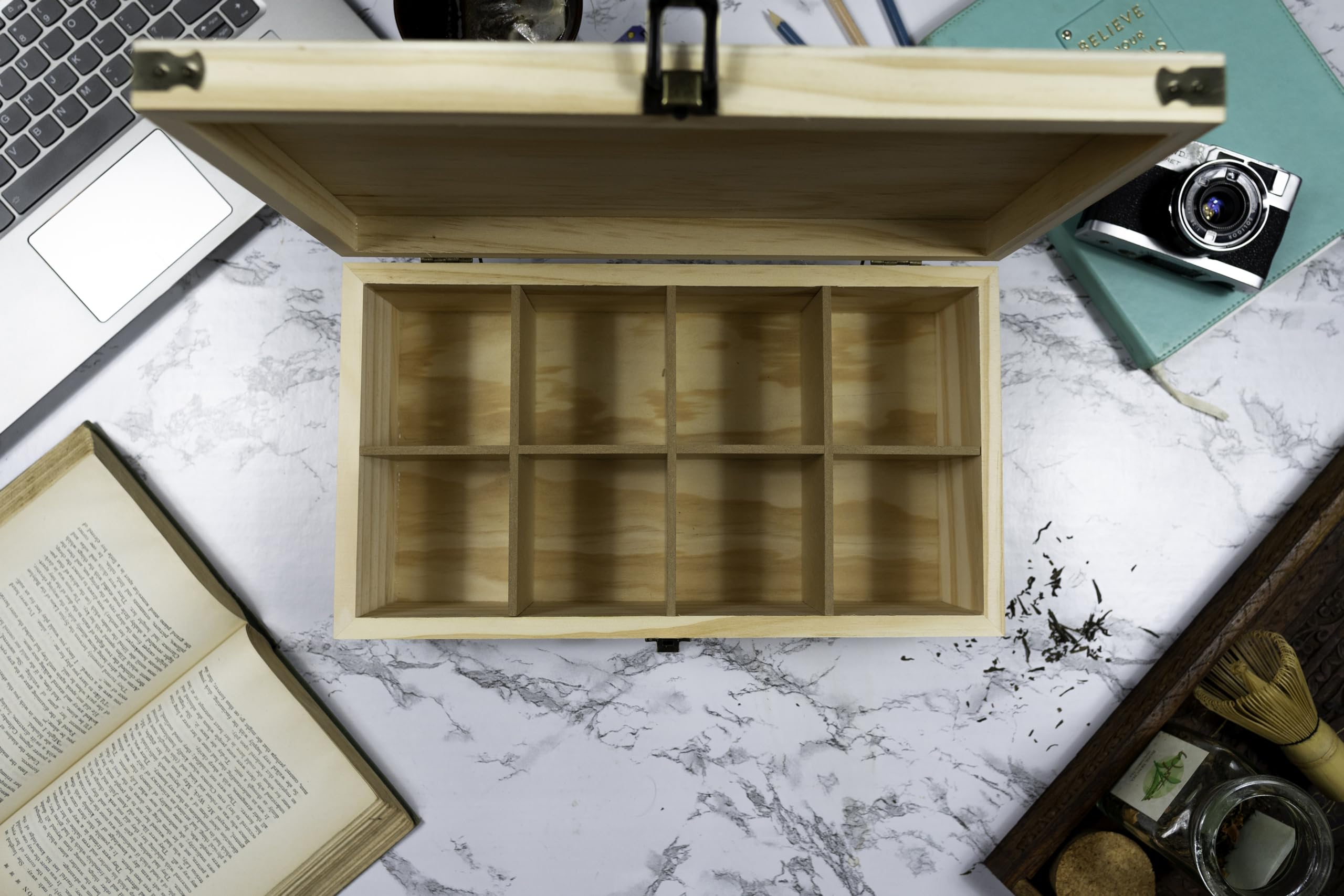 Zen Earth Inspired close-up of wooden hinges emphasizes durability and craftsmanship.