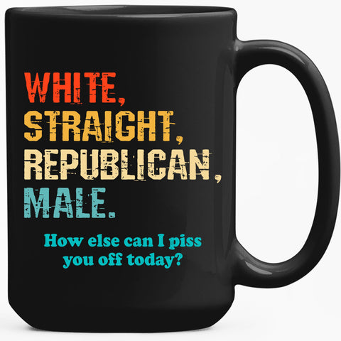 Zencooks Republican mug front view in white 15oz for daily coffee ritual