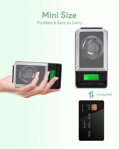 ZENCRO scale in use demonstrates versatile measurements for jewelry and powders.
