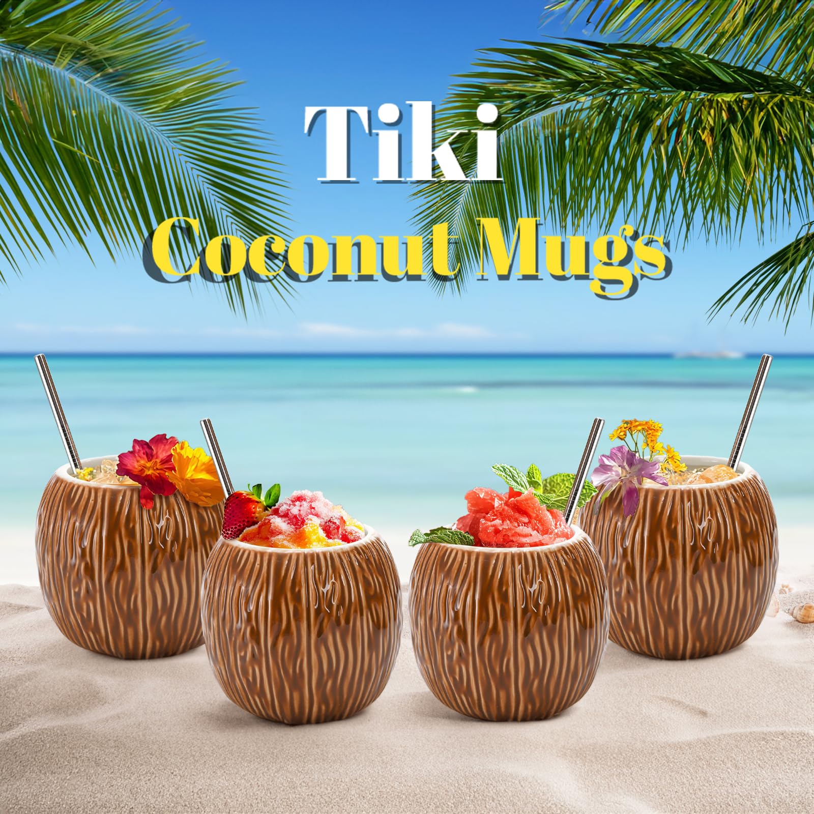 ZENFUN 17 oz capacity fits cocktails like Mai Tai or Pina Colada.