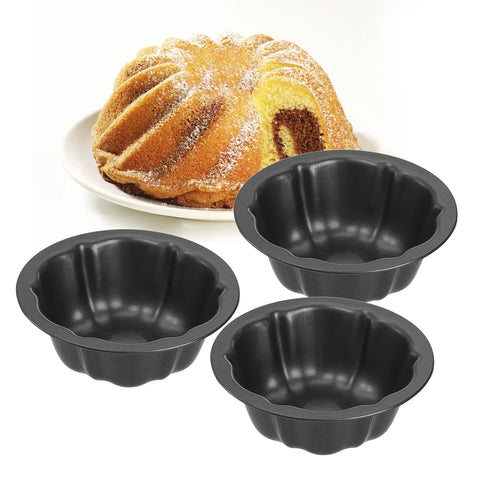 ZENFUN mini bake molds suit cupcakes, bavarois, monkey bread for parties.