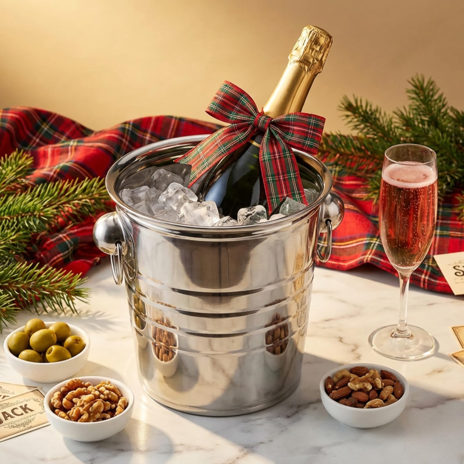 ZENFUN outdoor party ice bucket keeps drinks cold under sun.