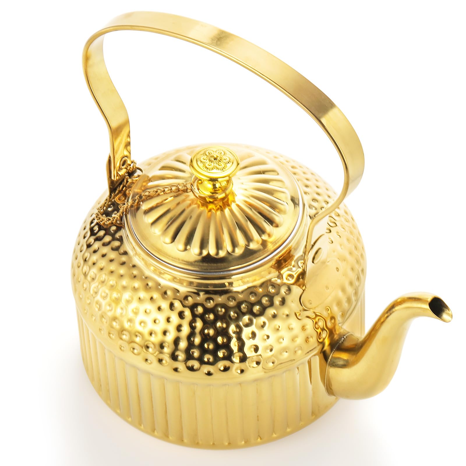 ZENFUN vintage teapot flat-bottom design promotes even heating on all stoves.